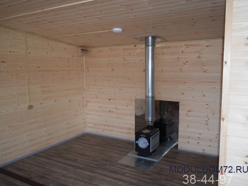 Модульный дачный домик 6х4,9м с печкой